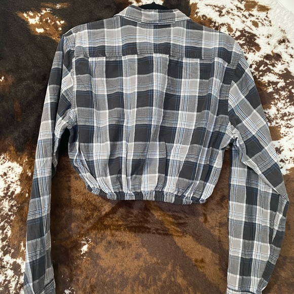 Vintage Wrangler Plaid Rework Crop - Picture 3 of 4
